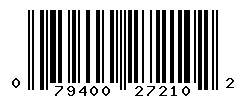 UPC barcode number 079400272102