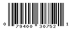 UPC barcode 079400307521