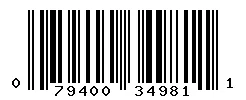 UPC barcode 079400349811