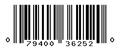 UPC barcode number 079400362520