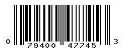 UPC barcode number 079400477453