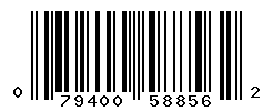 UPC barcode number 079400588562