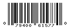 UPC barcode number 079400615770