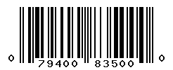 UPC barcode number 079400835000