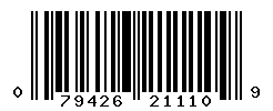 UPC barcode number 079426211109