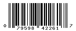 UPC barcode number 079598422617