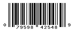 UPC barcode number 079598425489