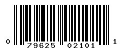 UPC barcode number 079625021011