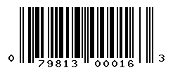 UPC barcode number 079813000163