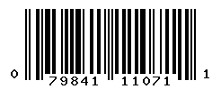 UPC barcode number 079841110711