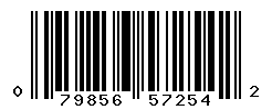 UPC barcode number 079856572542