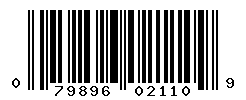UPC barcode number 079896021109