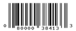 UPC barcode number 080000384133