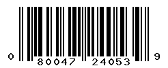 UPC barcode number 080047240539