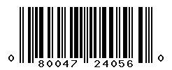 UPC barcode number 080047240560