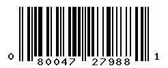 UPC barcode number 080047279881