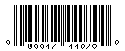UPC barcode number 080047440700