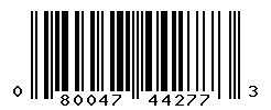 UPC barcode number 080047442773