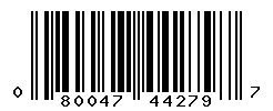 UPC barcode number 080047442797