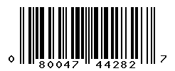 UPC barcode number 080047442827
