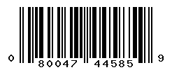 UPC barcode number 080047445859