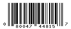 UPC barcode number 080047448157