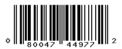 UPC barcode number 080047449772