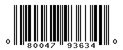 UPC barcode number 080047936340