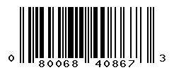 UPC barcode number 080068408673