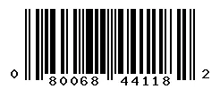 UPC barcode 080068441182