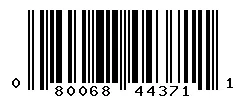 UPC barcode 080068443711