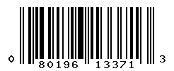 upc 080196133713 barcode image