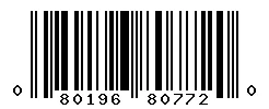 UPC barcode 080196807720