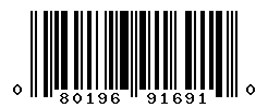 UPC barcode number 080196916910