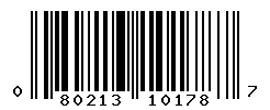 UPC barcode number 080213101787