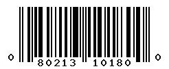UPC barcode number 080213101800