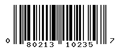 upc 080213102357 barcode image