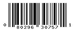 UPC barcode number 080296307571