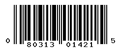 UPC barcode number 080313014215