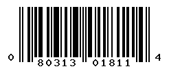 UPC barcode number 080313018114