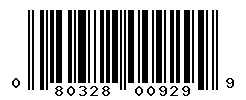 UPC barcode number 080328009299