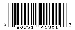 UPC barcode number 080351418013