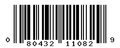 upc 080432110829 barcode image