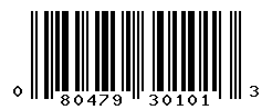 UPC barcode number 080479301013