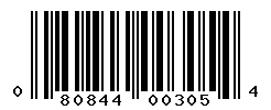 UPC barcode number 080844003054