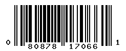 UPC barcode number 080878170661