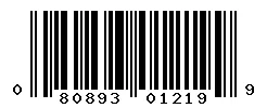 UPC barcode 080893012199