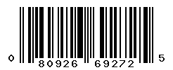 UPC barcode number 080926692725