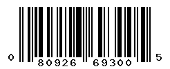 UPC barcode number 080926693005