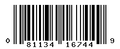 UPC barcode number 081134167449